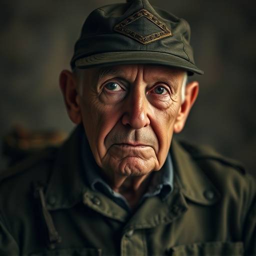 Stillbillede fra et biografisk interview med en veteran fra Anden Verdenskrig